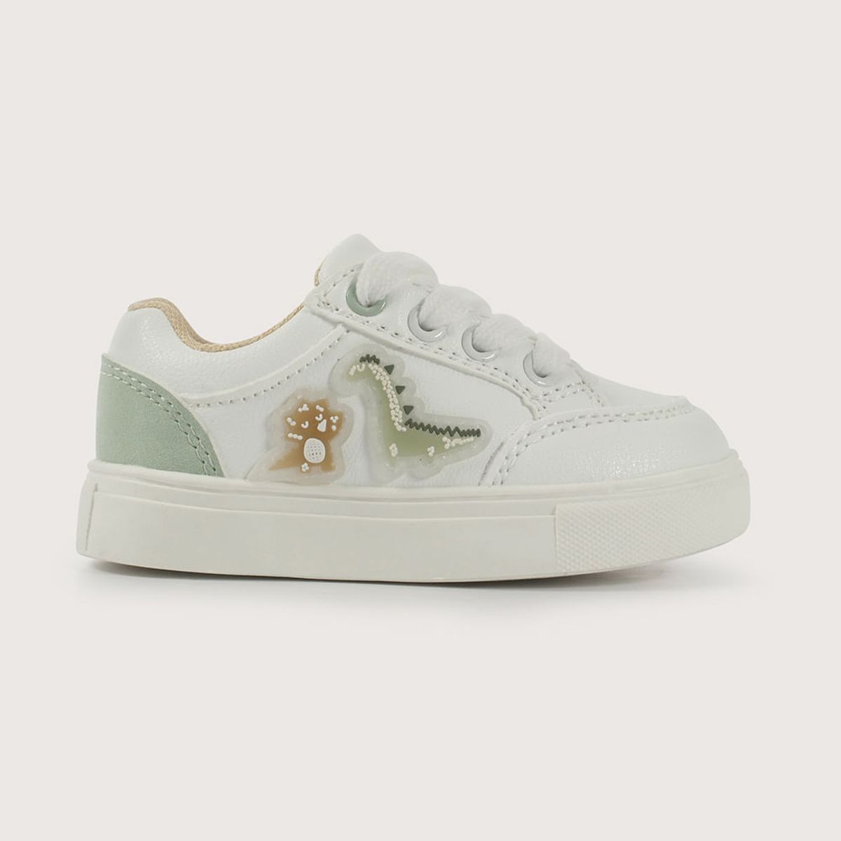 OPALINE - Zapatilla dinosaurio blanca de niño 40525