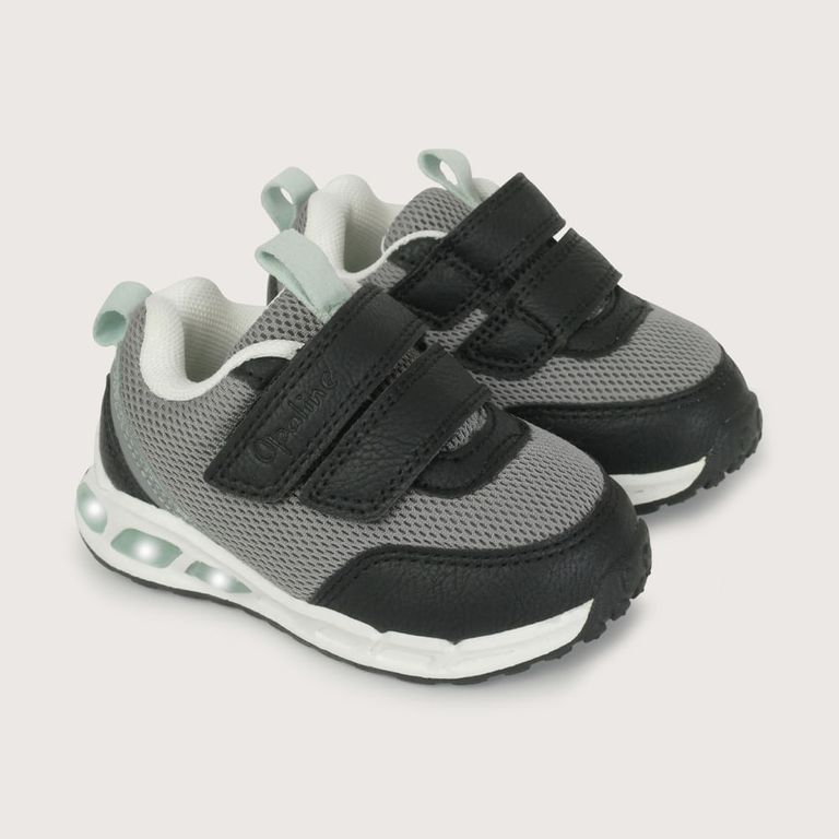 Zapatilla Niño Negra Con Luces