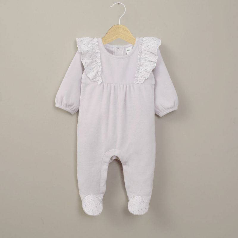 OPALINE - Osito lila estampado de bebé niña 40812