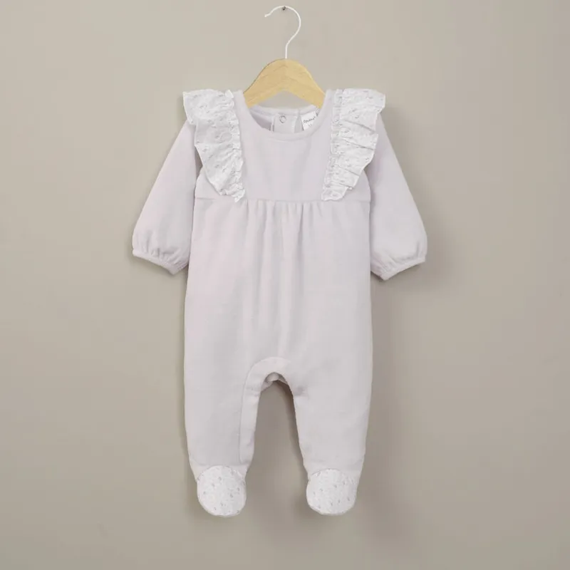 OPALINE - Osito lila estampado de bebé niña 40812