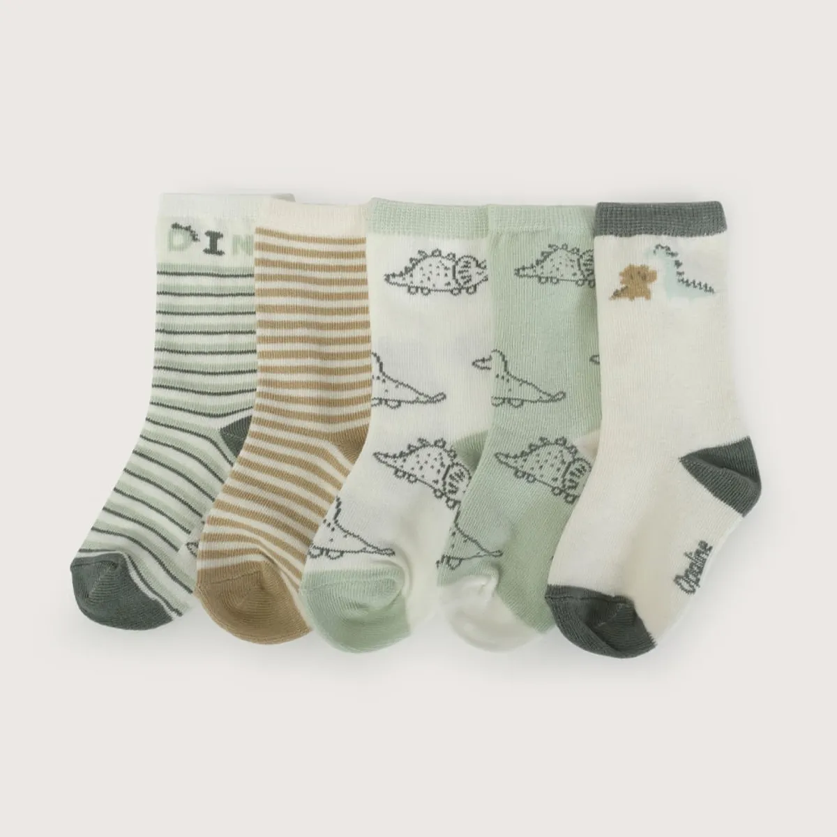 OPALINE - Pack de 5 calcetines verde niño 40822