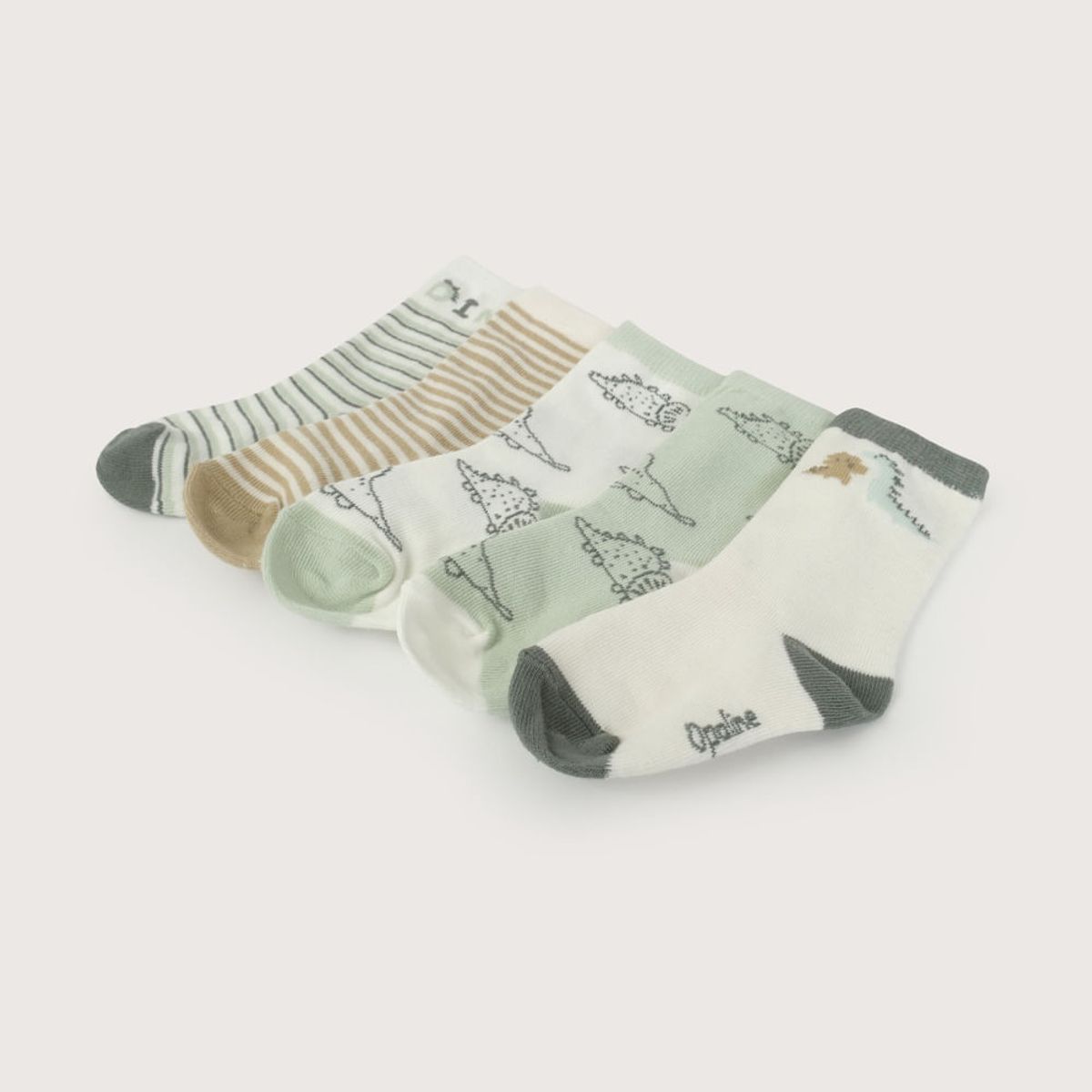 OPALINE - Pack de 5 calcetines verde niño 40822