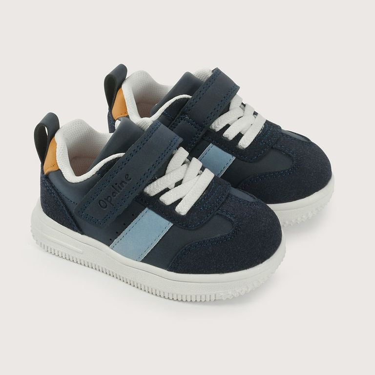 Zapatilla Niño Azul Con Velcro