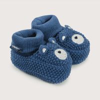 Pantufla bebé tejida azul de niño 40641 Talla única