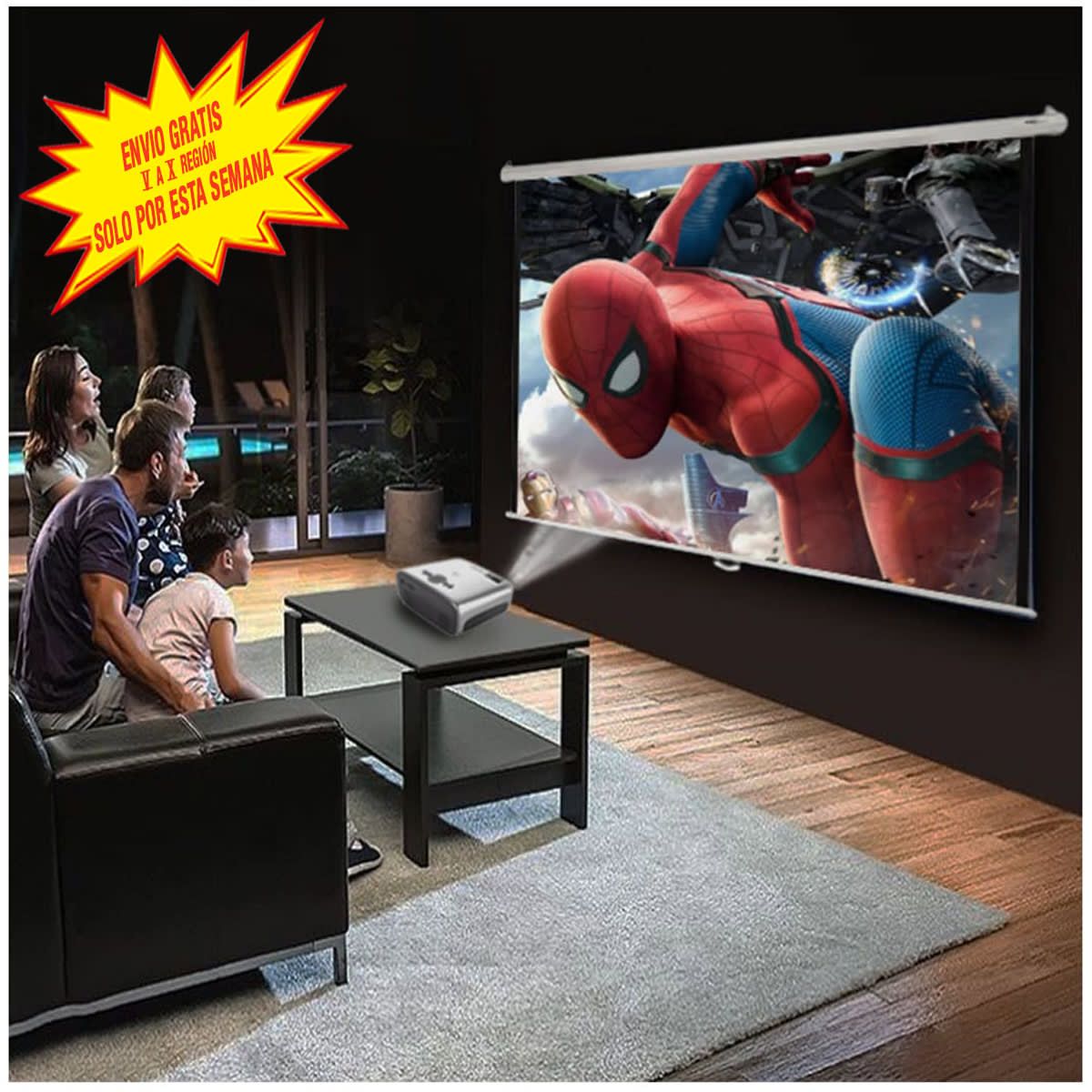 MALIK - Telon Mural 200cmx150cm 43 para proyector Optma 4K400x