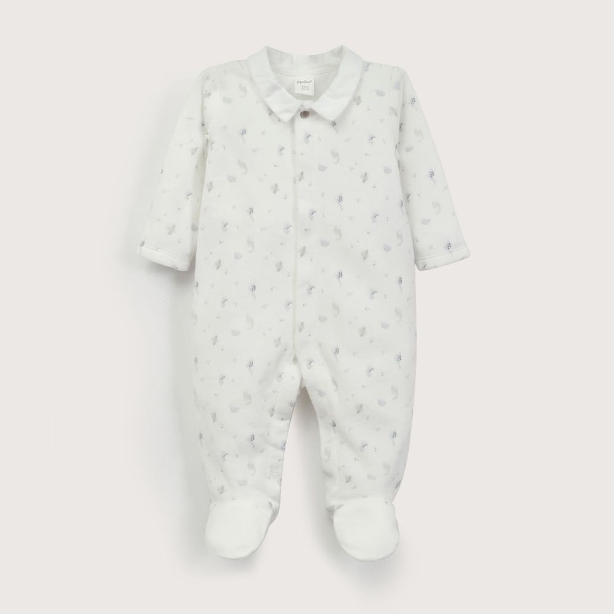 OPALINE - Osito plush blanco de bebé niño 40814