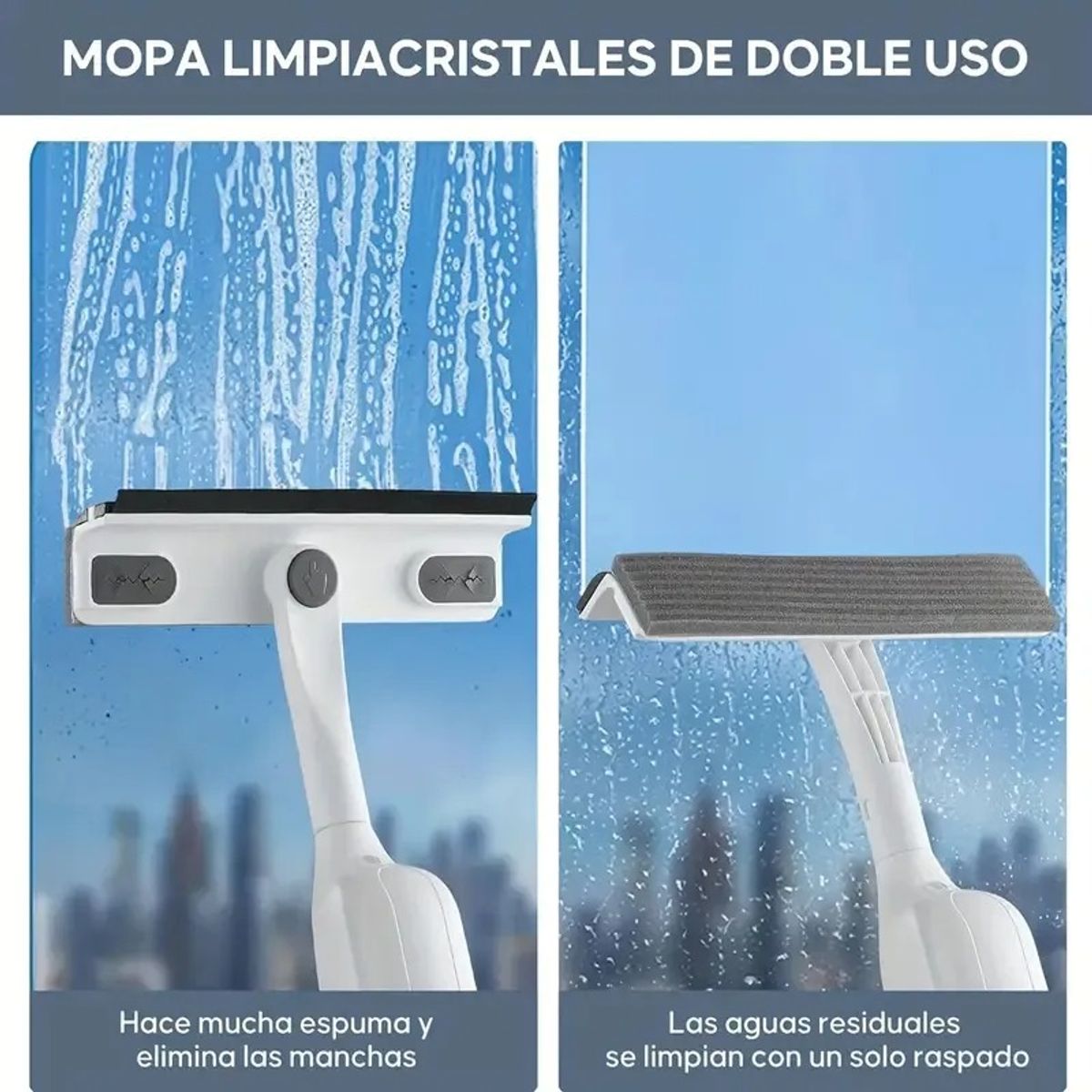 TNAKIEX - Limpiador De Ventanas 3 En 1 Para Limpieza De Suelos 130cm