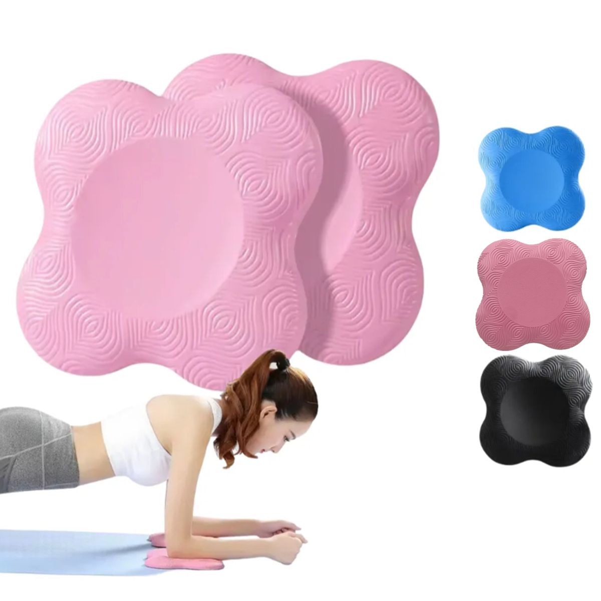 ATURE - 2 Esterillas De Yoga Con Rodilleras Y Coderas Rosa