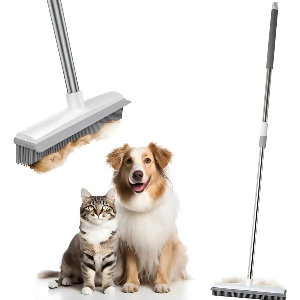 TNAKIEX - Escoba 2 En 1 Para Limpiar El Pelo De Las Mascotas