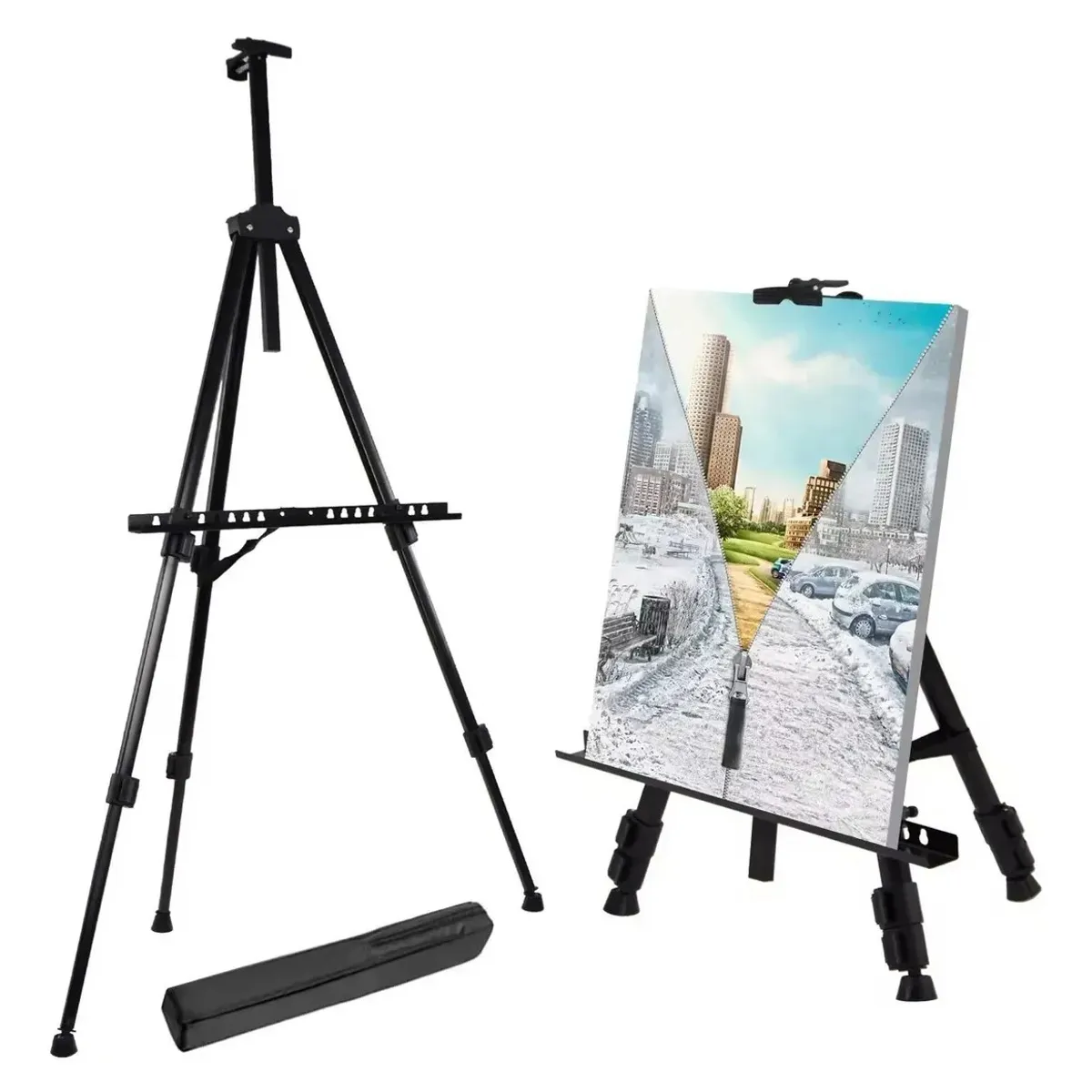KUANGYE - Atril Plegable Metálico Ajustable Para Pie Y Sobremesa