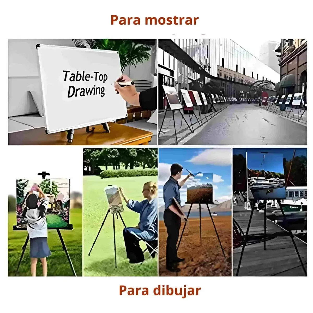 KUANGYE - Atril Plegable Metálico Ajustable Para Pie Y Sobremesa
