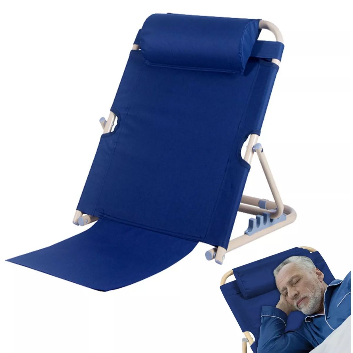 KINDA NICE - Respaldo Ortopedico Regulable Para Cama Con Reposacabeza