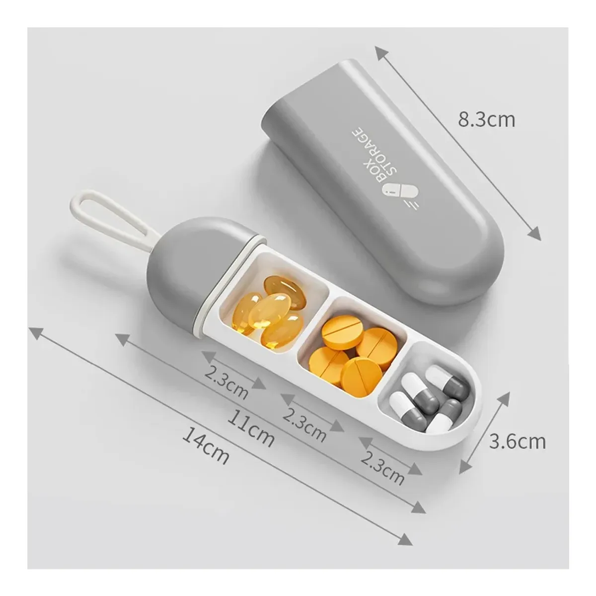 KINDA NICE - Pastilleros Organizador De Pastillas Viajar Fácil De Cargar