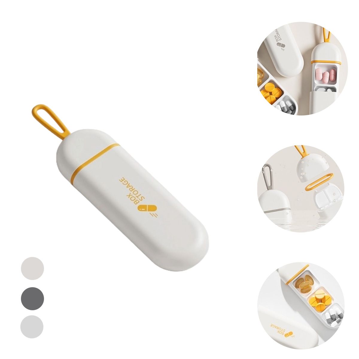 KINDA NICE - Pastilleros Organizador De Pastillas Viajar Fácil De Cargar