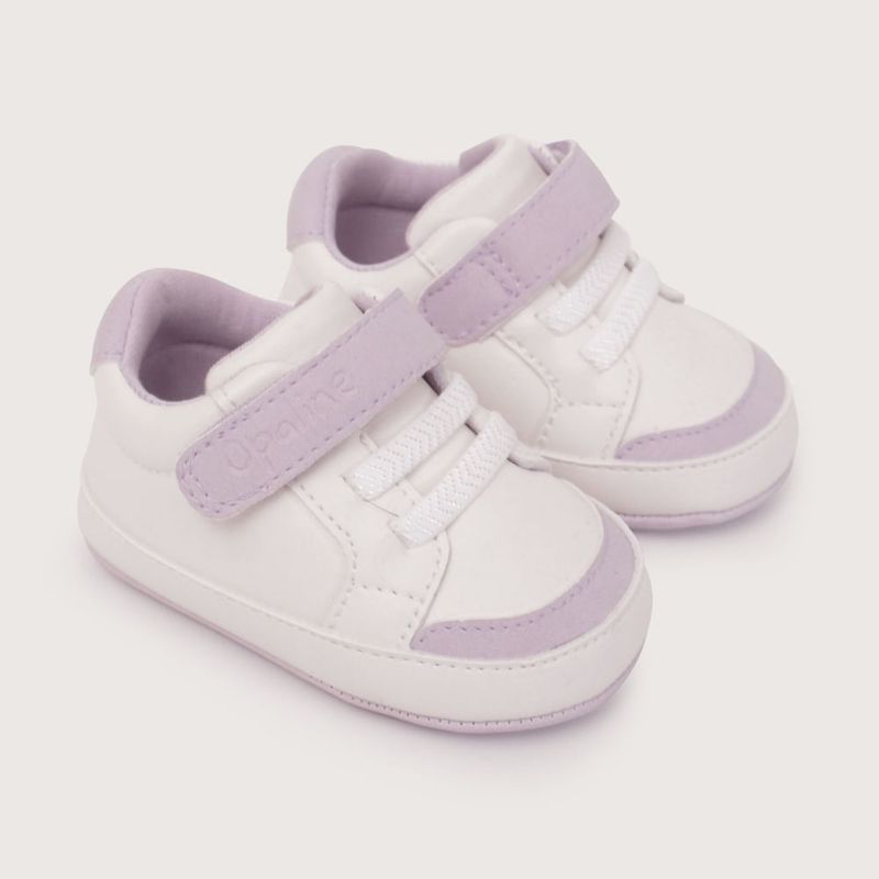 OPALINE - Zapatilla bebé blanca de niña 40757