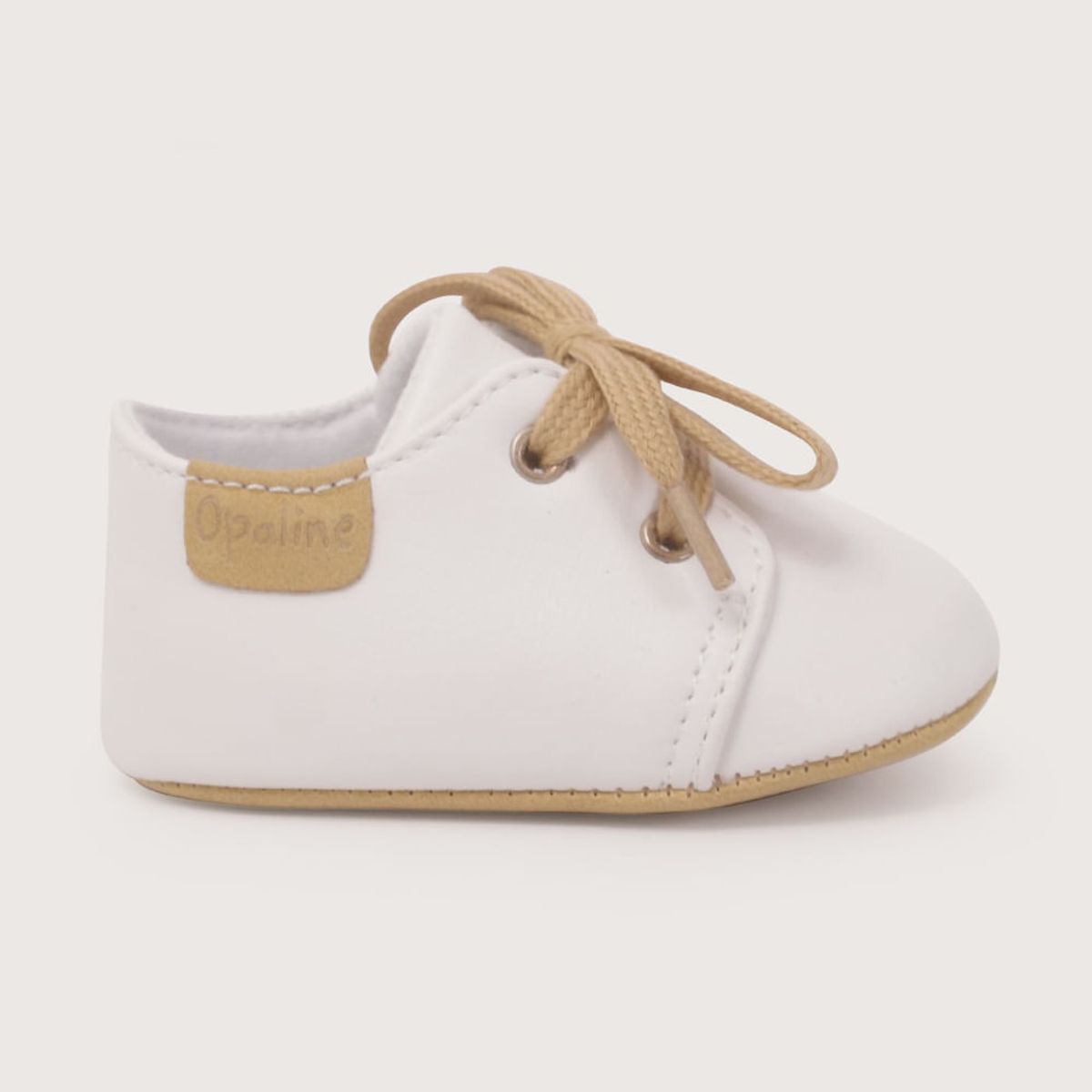 OPALINE - Zapato bebé blanco vestir de niño