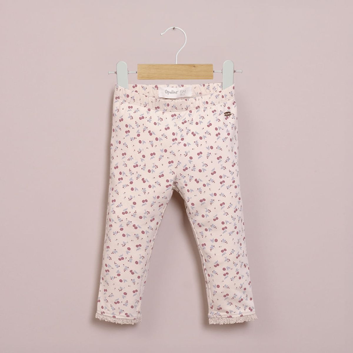 OPALINE - Calza crema estampada de niña 40546