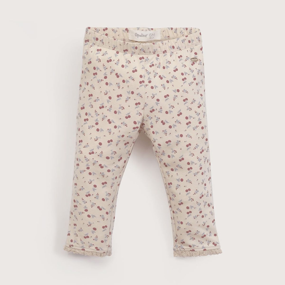 OPALINE - Calza crema estampada de niña 40546