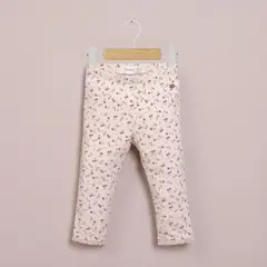 OPALINE - Calza crema estampada de niña 40546