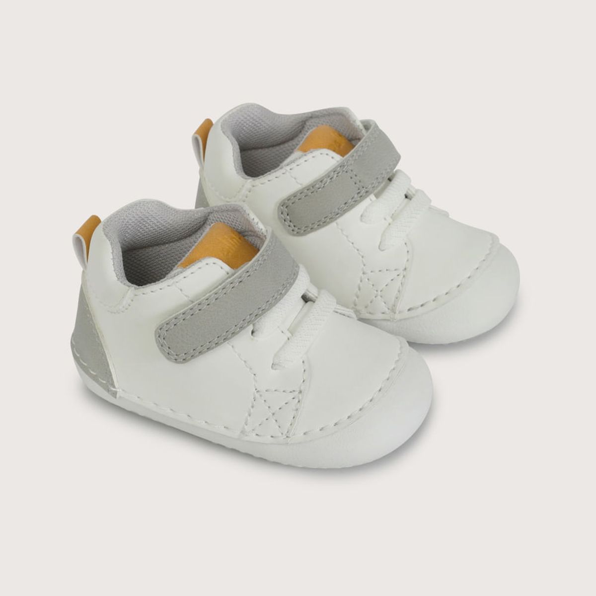 OPALINE - Zapatilla gateador blanca de niño