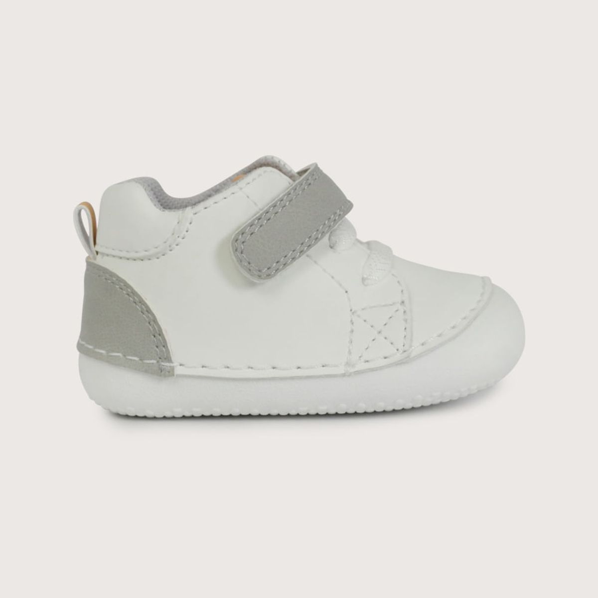 OPALINE - Zapatilla gateador blanca de niño