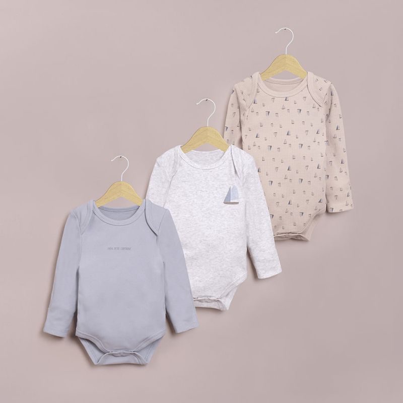 OPALINE - Pack bodies Beige de Bebé 40621