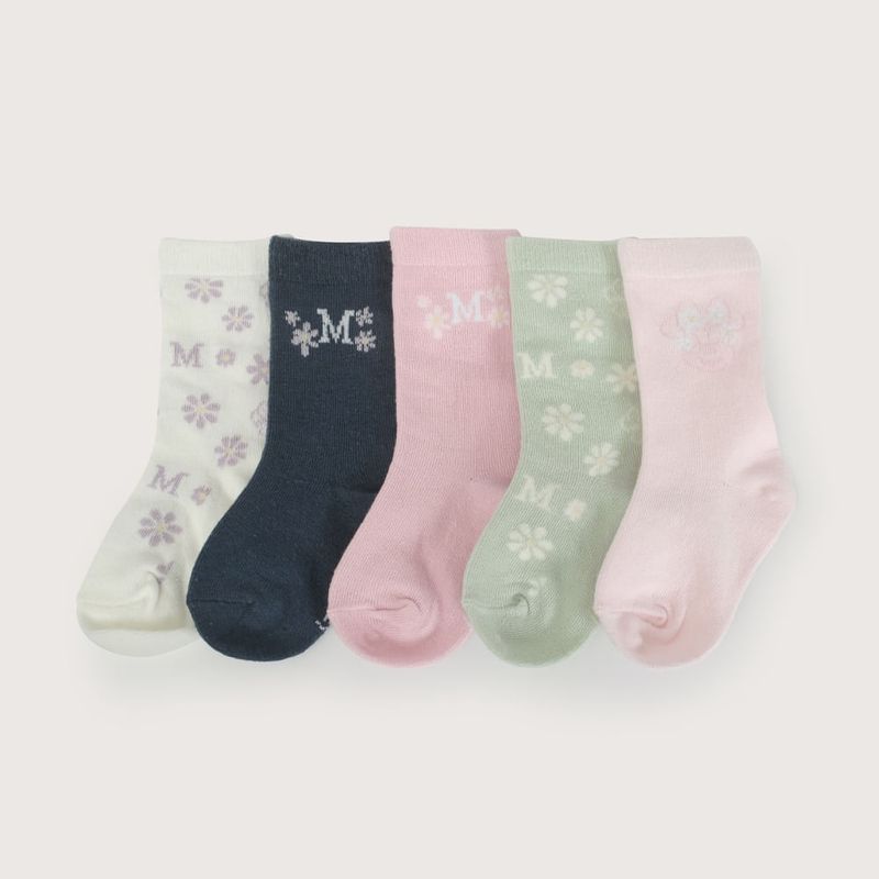 OPALINE - Pack de 5 calcetines disney rosado niña 40818