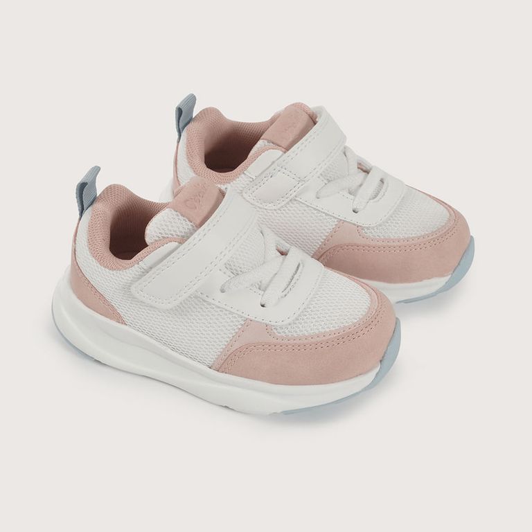 Zapatilla Niña Deportiva Blanca Con Velcro