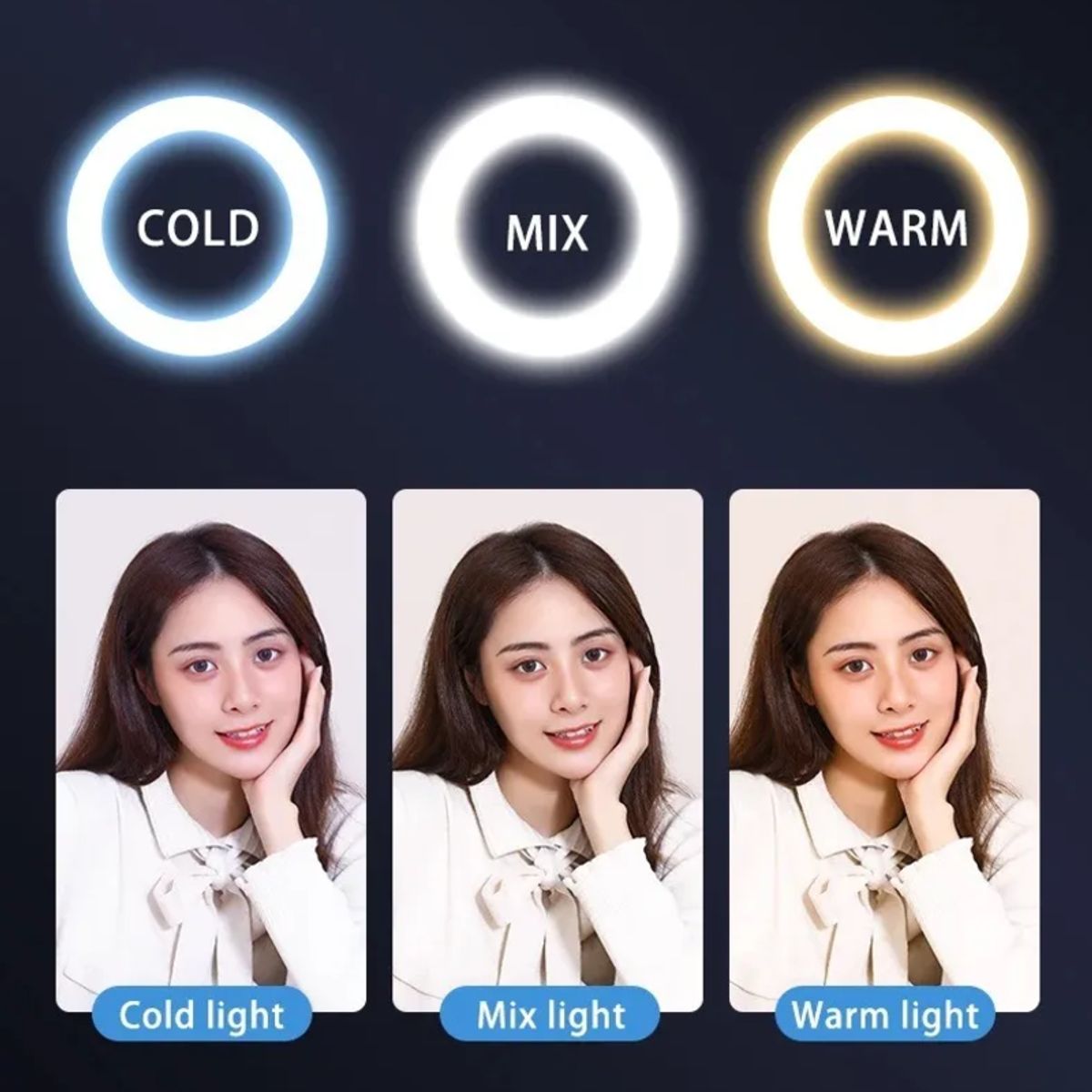 GENERICO - Aro De Luz Selfie Stick Trípode Bluetooth Y Control