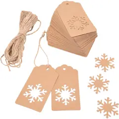 KUANGYE - Etiquetas Premium De Papel Kraft Para Regalos Navideños