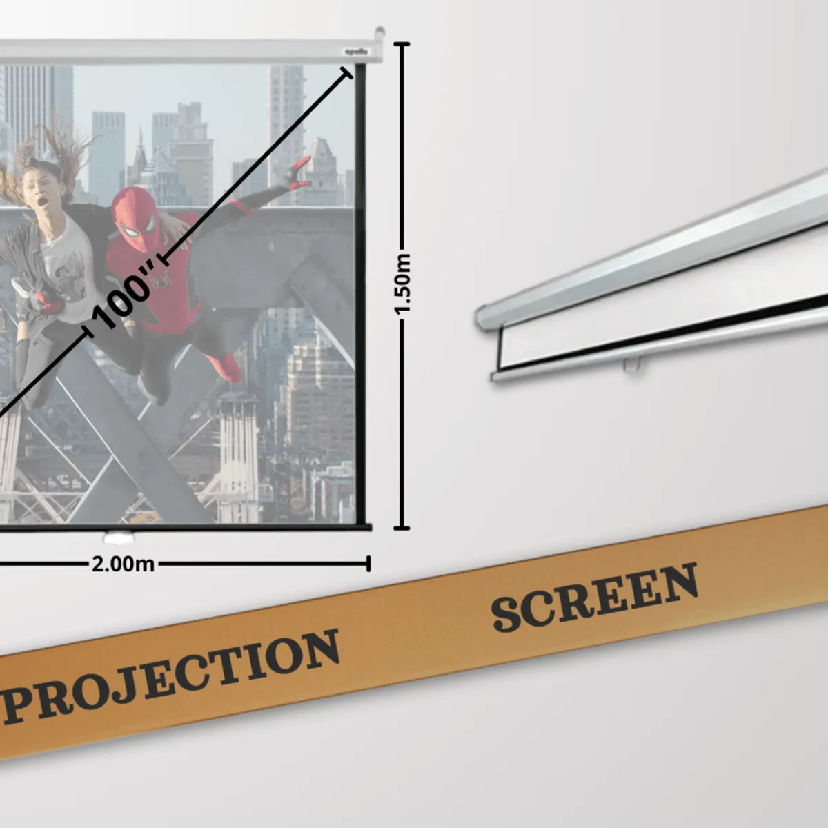 MALIK - Telon Mural 200mx150m 43 para proyector Epsn L200sw