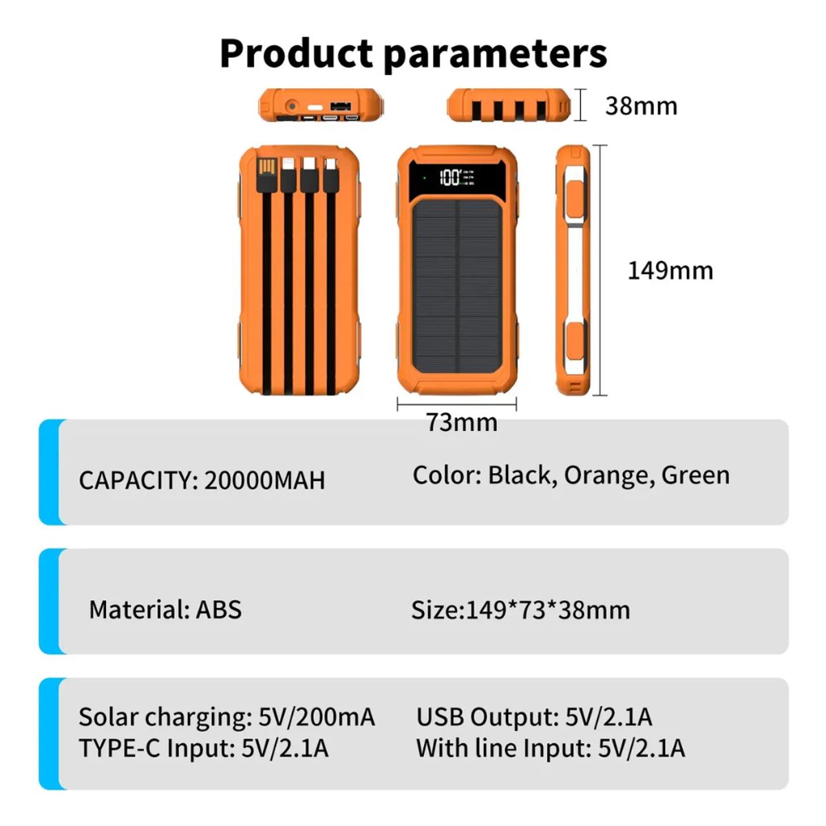 GENERICO - Banco De Energía Power Bank 10000mah 4 En 1