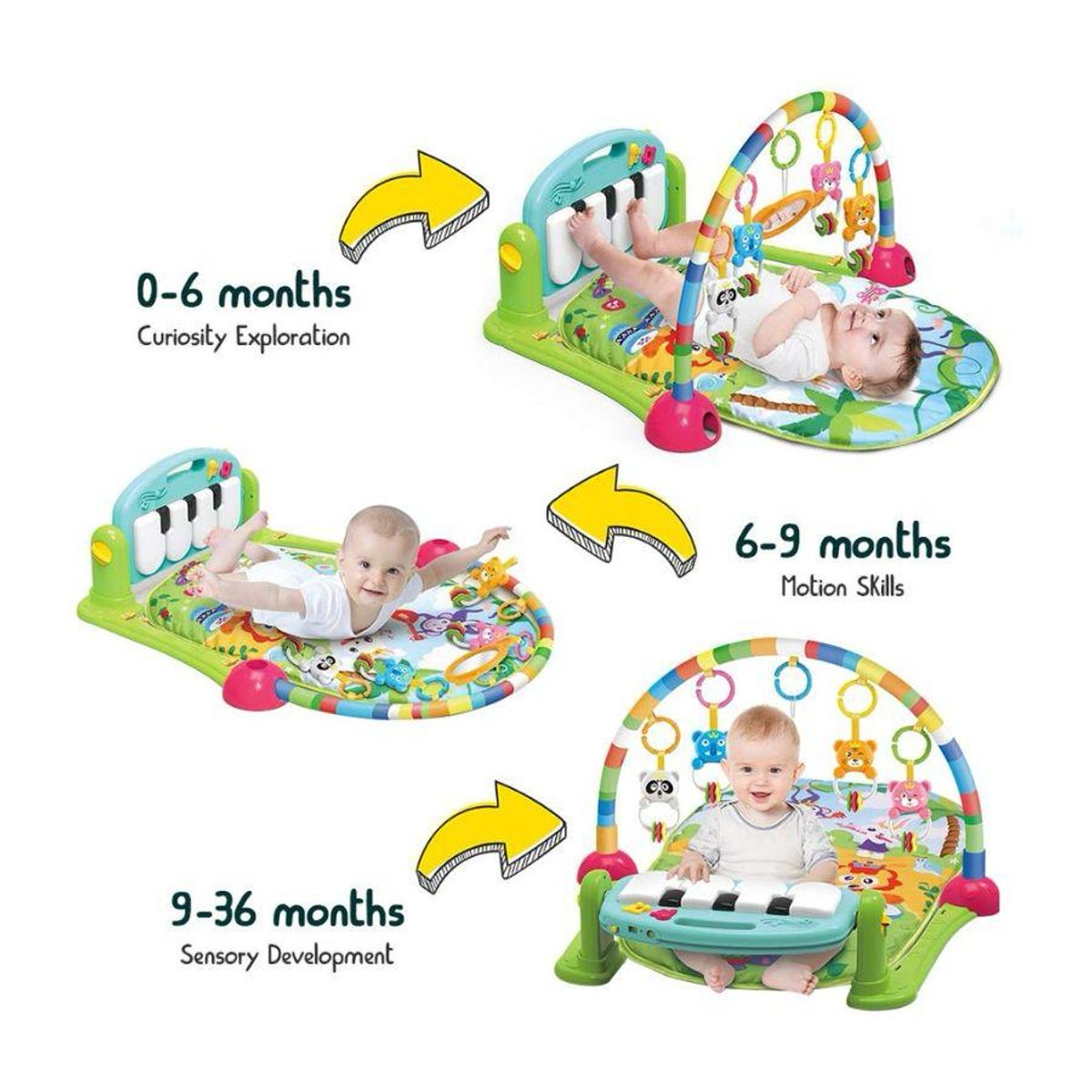 GENERICO - Gimnasio De Bebé Alfombra Infantil Musical Verde