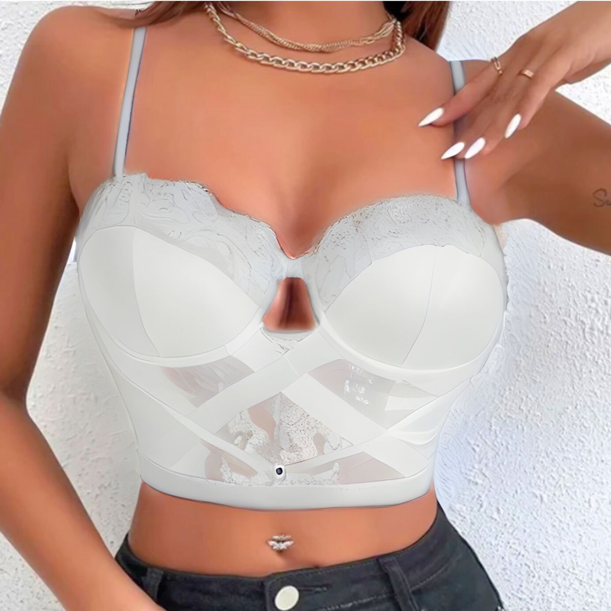 LIKE SHOP - Top Tirantes Mujer Corsét Sujetador Sexy Moda 9007