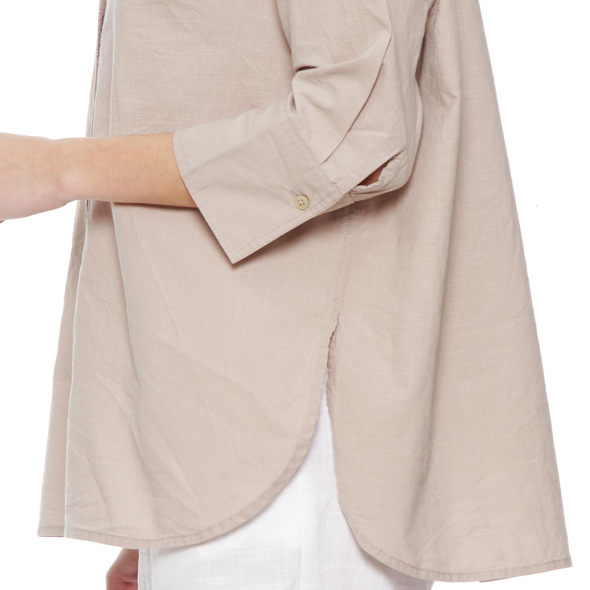 WADOS - BLUSA MANGA LARGA LINO ABOTONADA EN DELANTERO