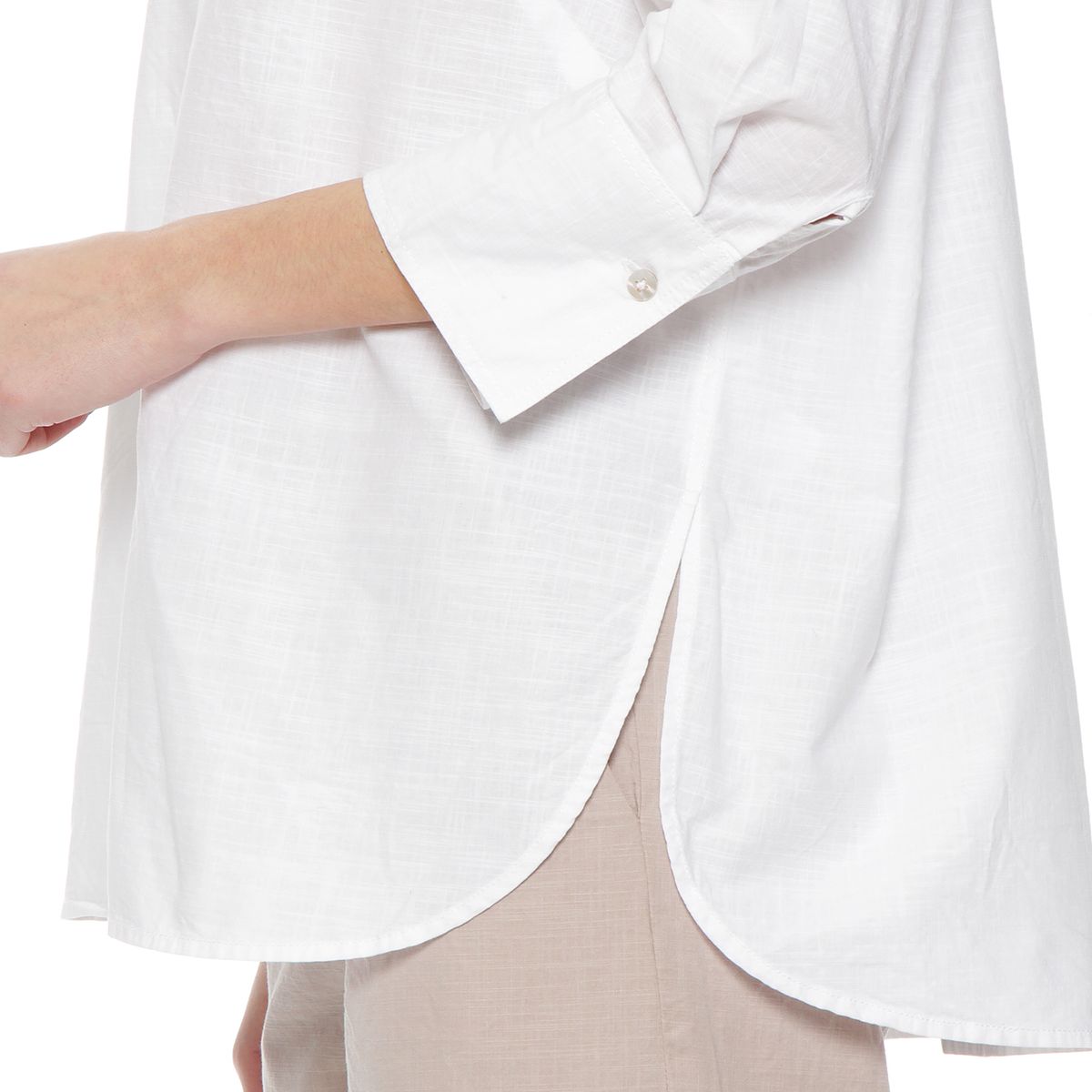 WADOS - BLUSA MANGA LARGA LINO ABOTONADA EN DELANTERO