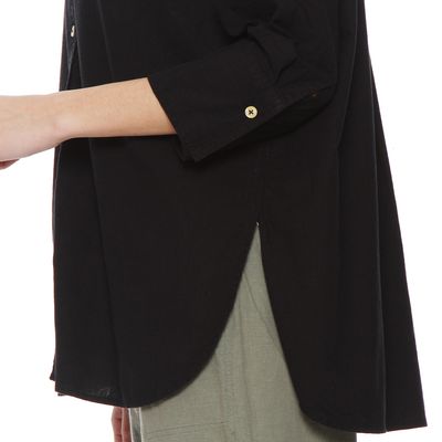 Imagen 2 del producto BLUSA MANGA LARGA LINO ABOTONADA EN DELANTERO