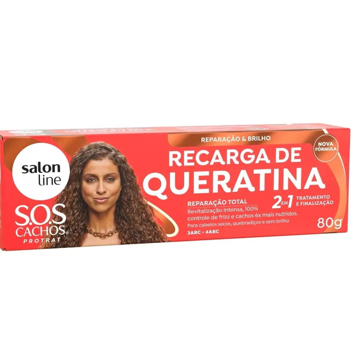 SALON LINE - RECARGA DE QUERATINA SOS CACHOS DE 80GR SALONLINE