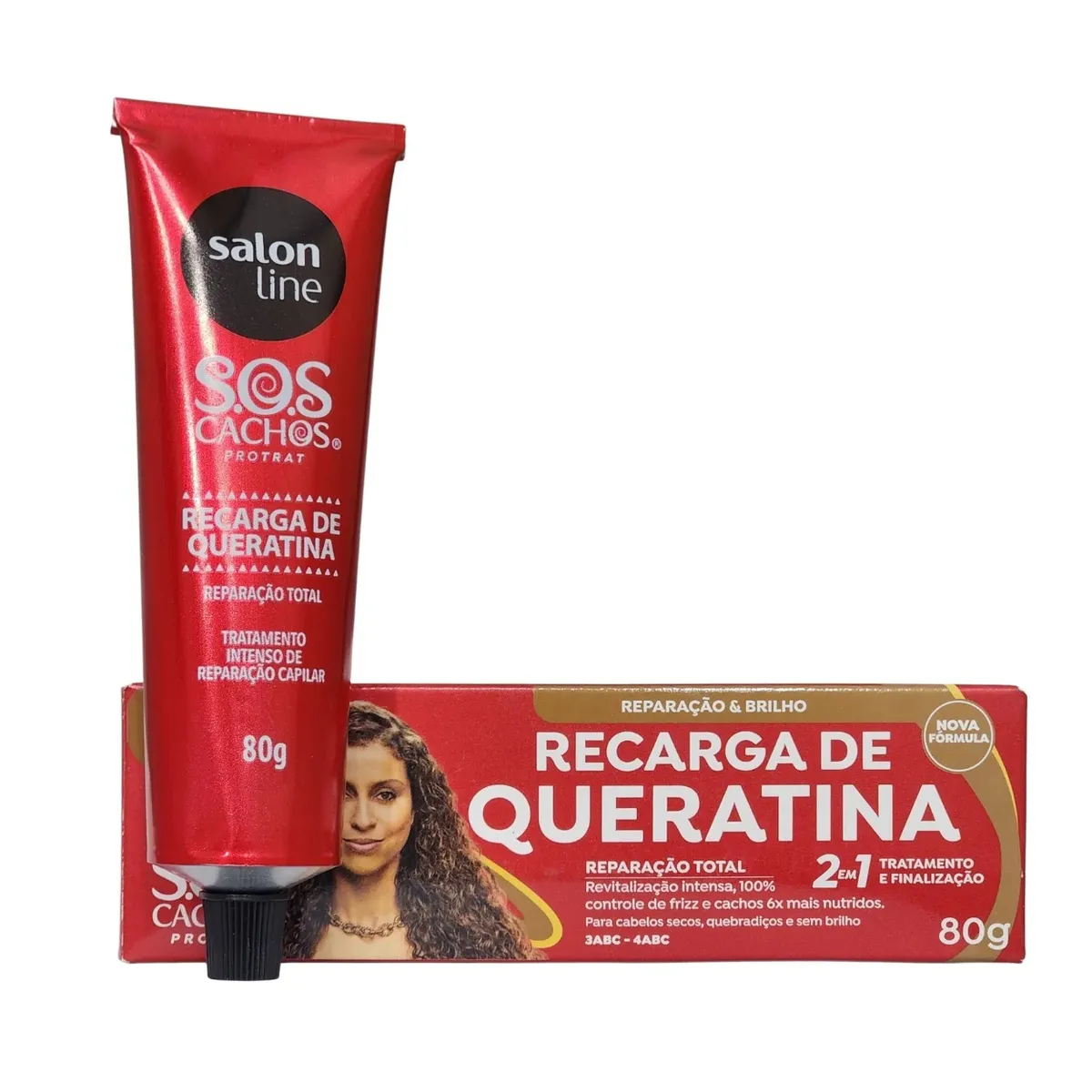SALON LINE - RECARGA DE QUERATINA SOS CACHOS DE 80GR SALONLINE