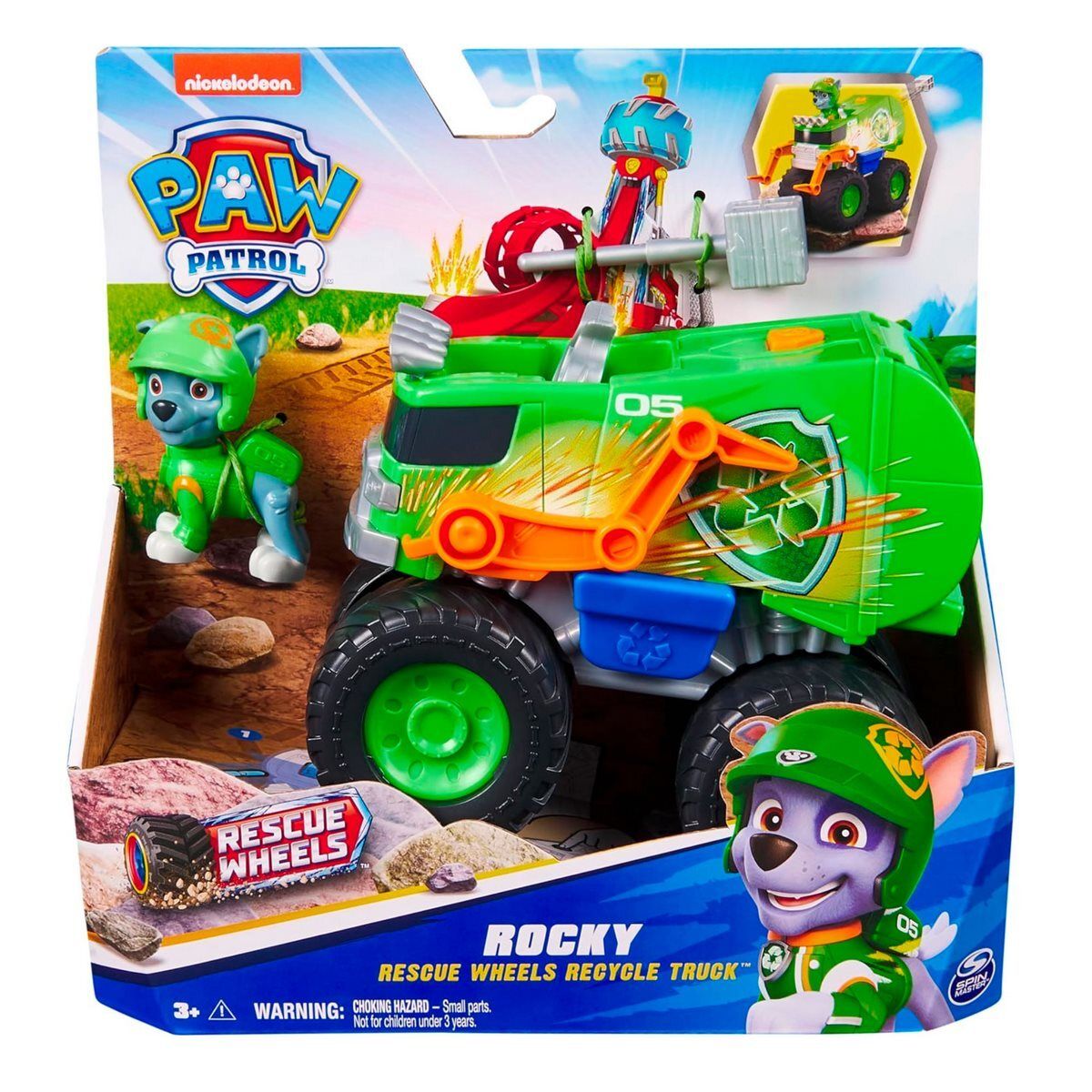 PAW PATROL - Vehículo Rocky Rescue Wheels Paw Patrol