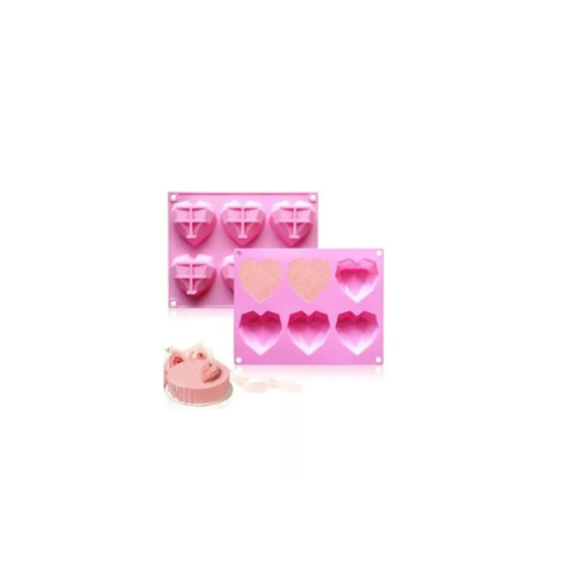 GENERICO - Molde De Silicona Para Pastel En Forma De Corazón Diamante