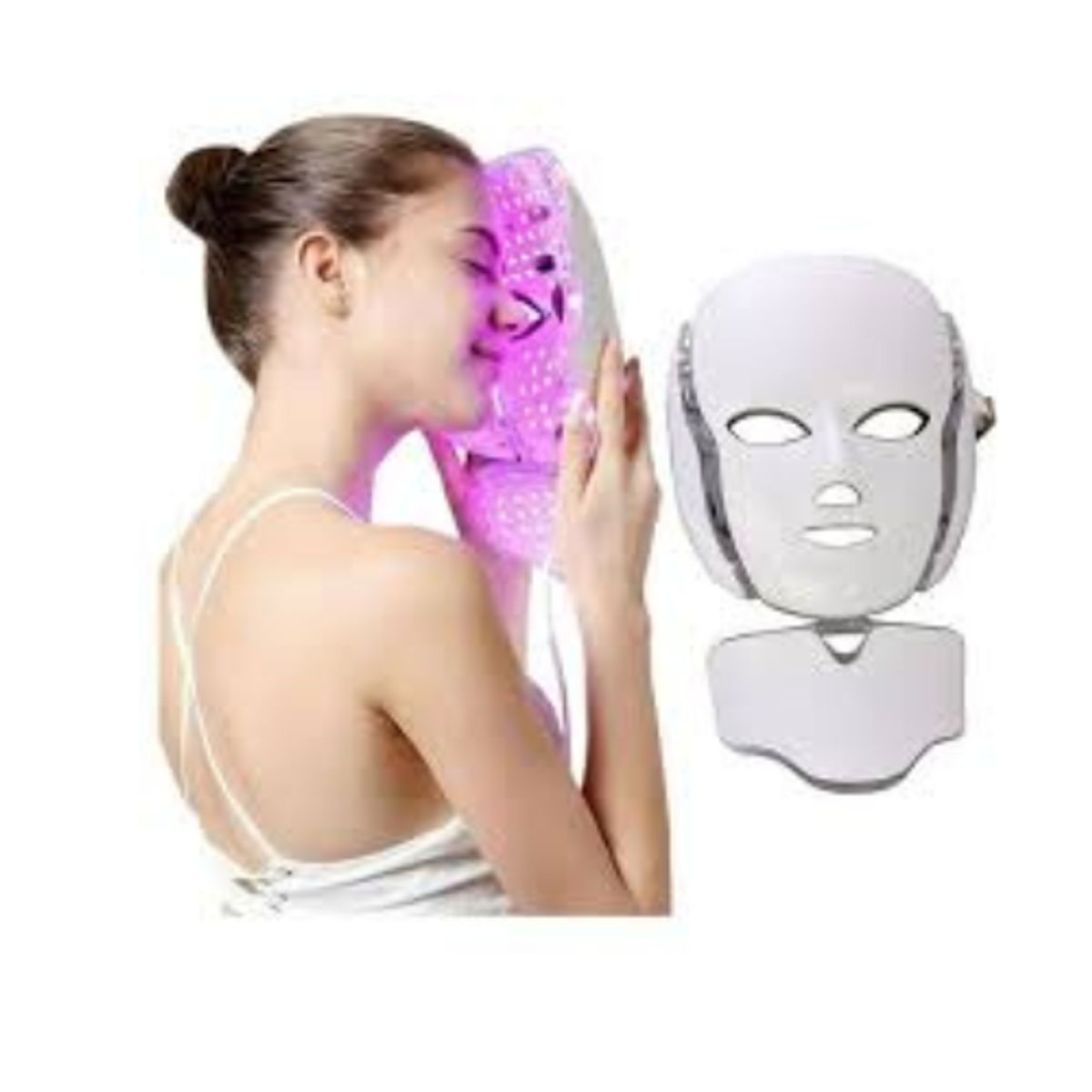 MOVI - Máscara Led con Cuello  Antiarrugas Acné Manchas y otros