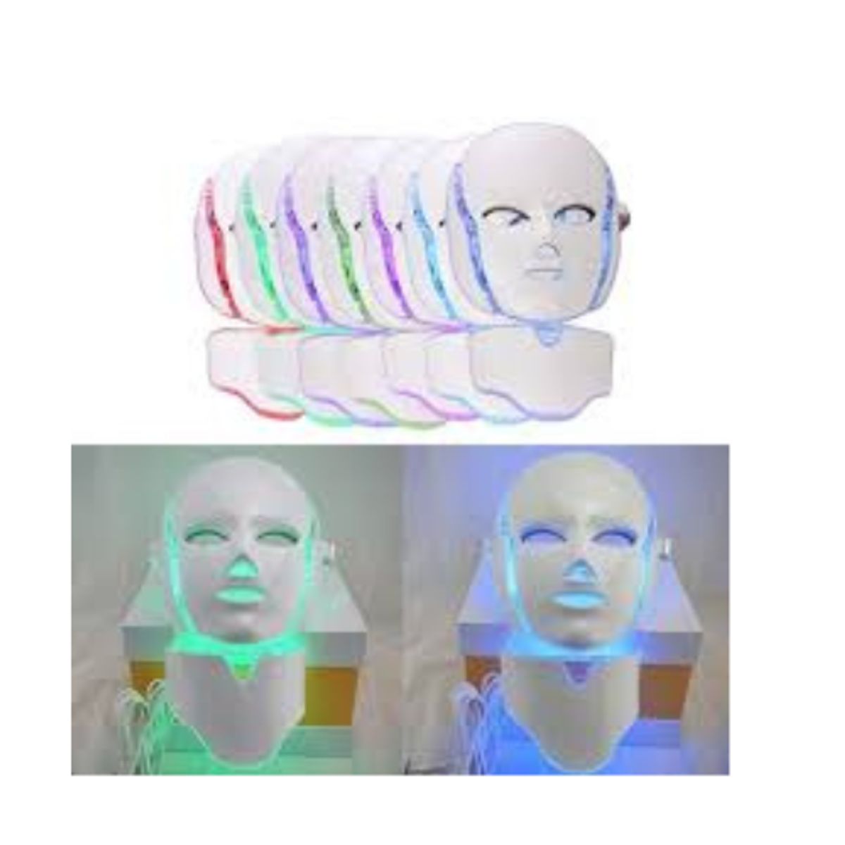 MOVI - Máscara Led con Cuello  Antiarrugas Acné Manchas y otros