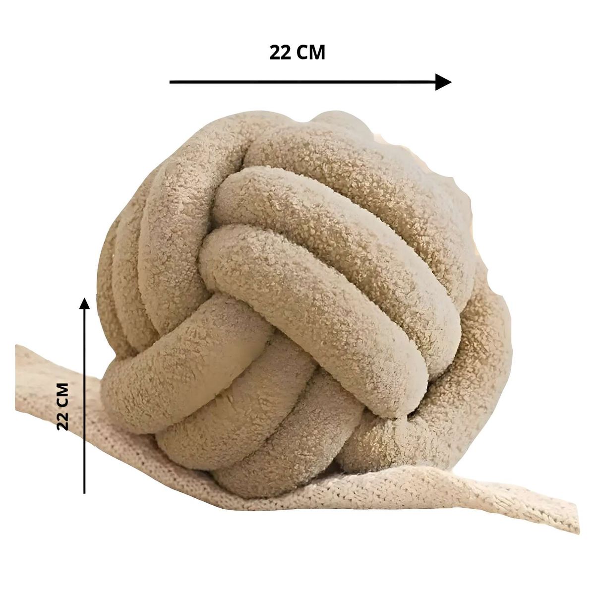 GENERICO - NUDO COJIN BEIGE 22 CM
