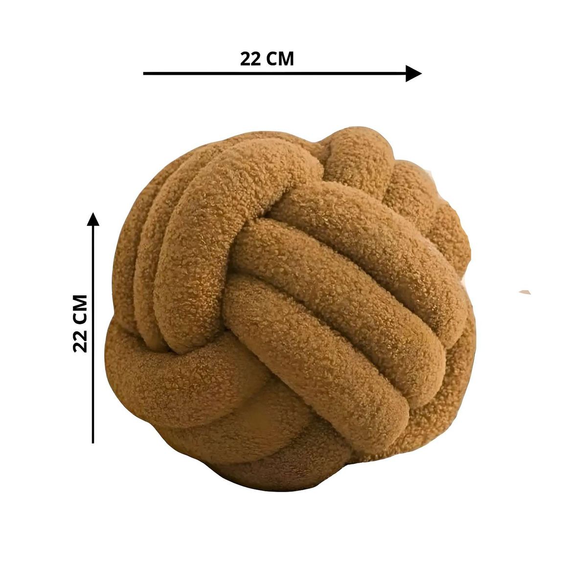 GENERICO - NUDO COJIN CAFÉ 22 CM