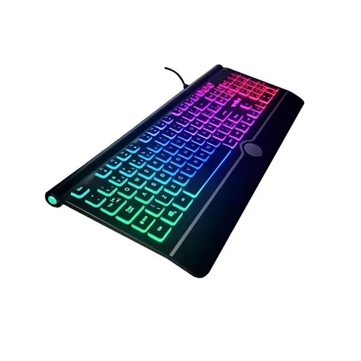 GENERICO - Teclado gamer Weibo QWERTY color negro con luz RGB