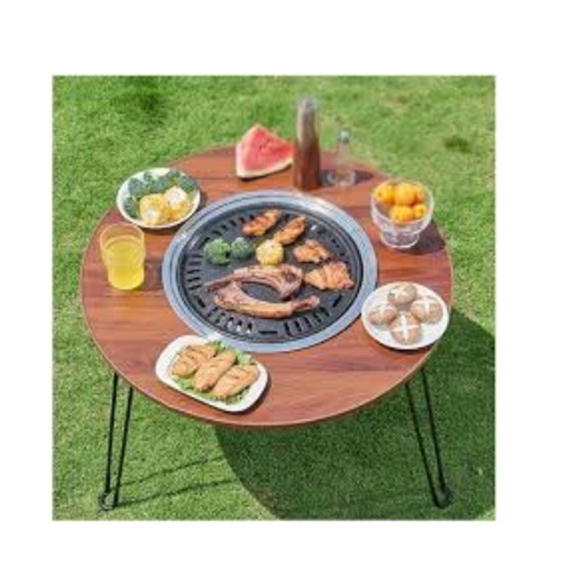 MOVI - Mesa Plegable con Parrilla  Ideal para Terraza Jardín y Camping