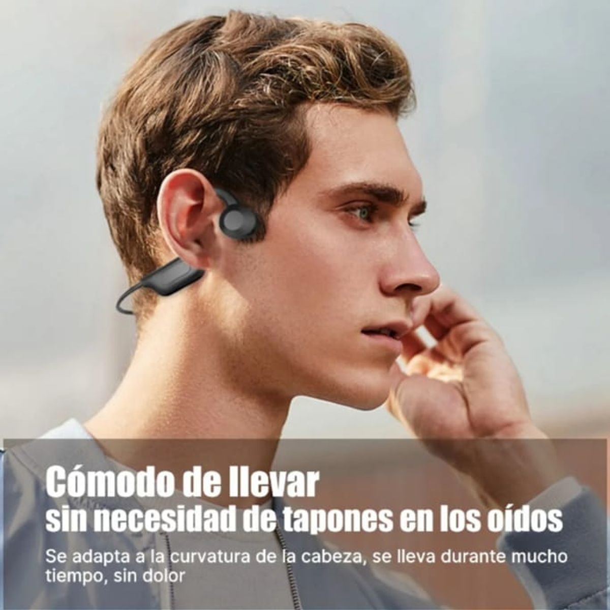 GENERICO - Audífono Inalámbrico Deportivo Conducción Ósea Color Negro