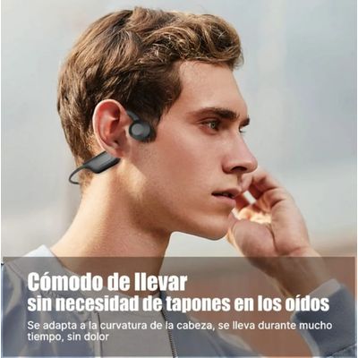 Imagen 2 del producto Audífono Inalámbrico Deportivo Conducción Ósea Color Negro Negro