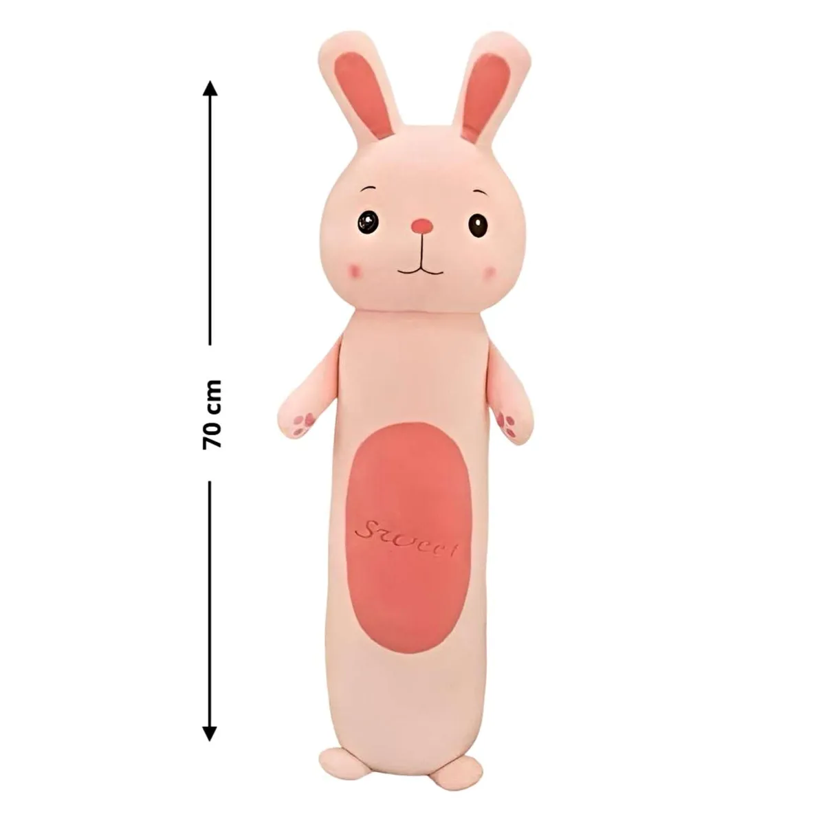 GENERICO - PELUCHE COJIN DISEÑO CONEJO ROSA